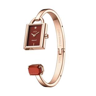 SAGA世家表女士手表新款东方古锁天然玉石女士腕表新年生日礼物