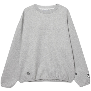 杰克琼斯NBA联名男装落肩袖宽松卫衣秋冬2025年新款刺绣宽松上衣