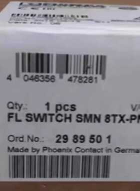 议价2989501菲尼克斯FL SWITCH SMN 8TX-PN 全新现货