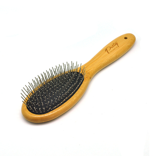 日本Petiy宝丽宠物梳子木柄针梳狗狗猫咪排梳开结拉毛柄梳鬃毛刷