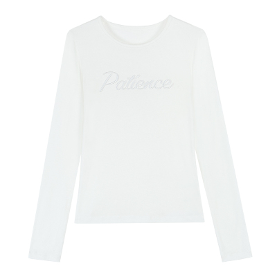 pusumede 松弛理念 基础款圆领长袖针织衫女气质修身打底衫上衣