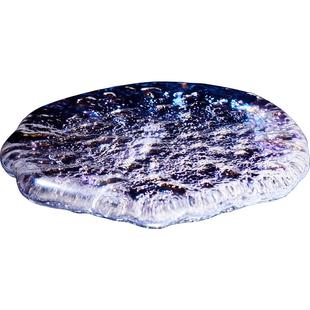 容山堂焕彩玻璃茶杯垫杯托家用圆形隔热垫小茶碟功夫茶具茶道配件