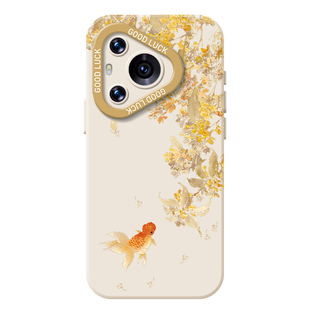 桂花锦鲤手机壳适用华为pura80硅胶mate70pro新中式nova14新款p60国风13秋天50好运40妈妈12女30/11/15/9/8/7