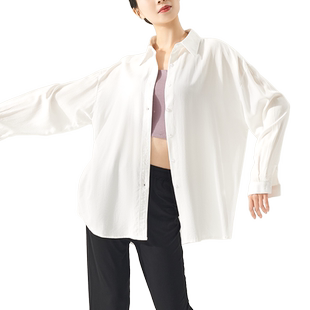 3075舞蹈练功服衬衫女飘逸现代宽松蓝色上衣中国古典跳舞演出长袖