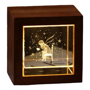 发光小王子水晶摆件生日礼物女生闺蜜情侣送女朋友女孩高级情人节