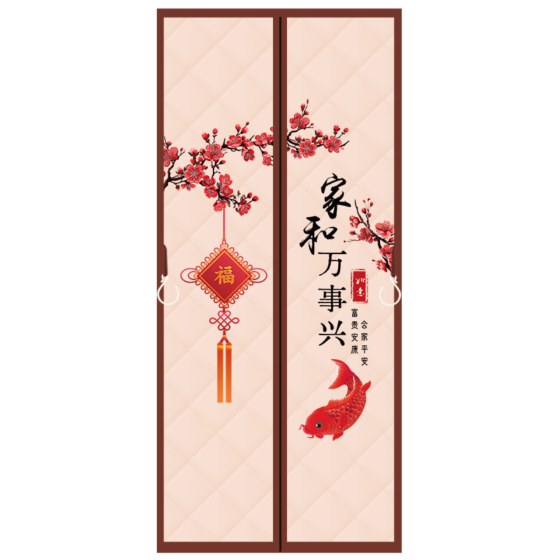 冬季磁吸棉门帘防寒防冻保暖隔断