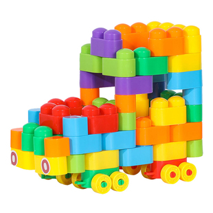 幼儿园儿童大颗粒方块积木拼装宝宝塑料拼图男孩3女孩益智玩具6岁