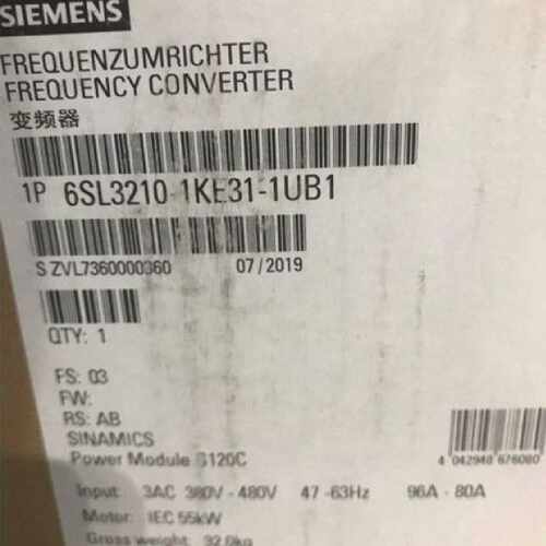 议价6SL3210-1KE31-1UB1西门子G120 55.0kW变频器X6SL32101KE311U