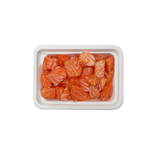 鲜拔头筹挪威三文鱼鱼丁冰鲜刺身中后段碎肉鱼块现切现发顺丰包邮