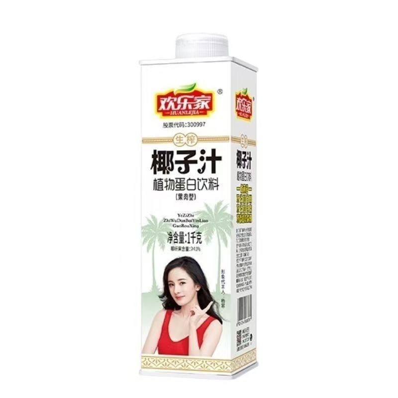 欢乐家生榨椰子汁1L大瓶装