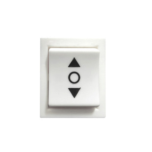 白色双复位6脚3档翘板电源开关按钮 船型开关按下松手会弹回16A