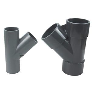 UPVC塑料给水管配件 斜三通 45度三通 PVC斜面三通 Y型三通 Y三通