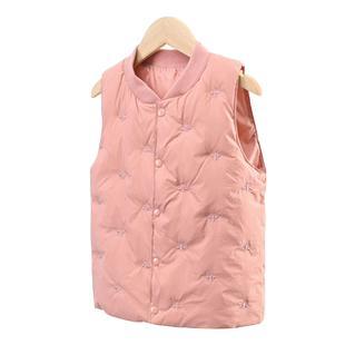 秋冬儿童轻薄羽绒马甲背心女童装羽绒内胆中大童校服内穿保暖坎肩