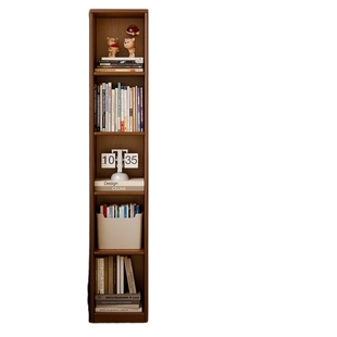 家逸实木书柜落地置物架夹缝收纳柜靠墙转角立柜高窄柜床头书架