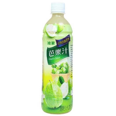 台湾波蜜芭乐汁饮料番石榴580ml复合果蔬巴乐爽果汁芭乐