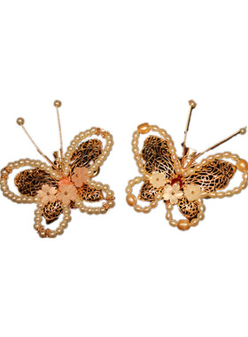 原创小蝴蝶多用款压襟禁步珍珠