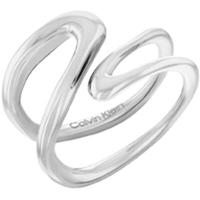 CalvinKlein官方正品CK风尚平行线设计感现代女士轻奢戒指首饰