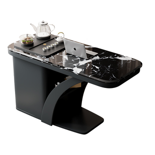 意式极简超晶石茶台轻奢现代高级感茶桌新款高端阳台小茶桌椅组合