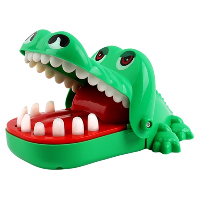 软胶恐龙牙整蛊亲子玩具儿童咬手指鳄鱼牙齿鲨鱼拔牙咬人解压神器