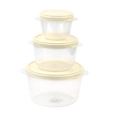 保鲜碗三件套微波加热饭盒带盖