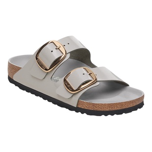 BIRKENSTOCK勃肯德国进口新品大扣女款牛皮革漆皮Arizona双扣拖鞋