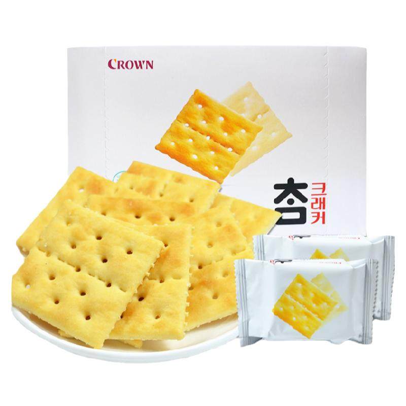 韩国crown克丽安太口奶盐苏打碱性咸香苏打饼干280g小零食