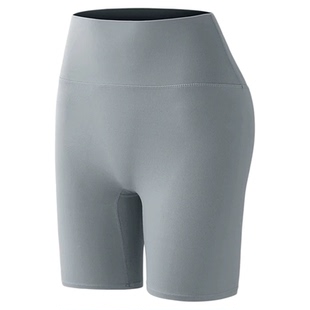 夏季裸感运动短裤夏季薄款越野女高腰跑步健身裤速干瑜伽四分裤