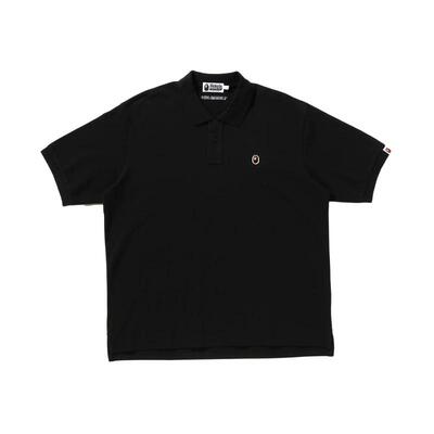 BAPE猿人刺绣标纯色短袖POLO衫