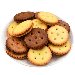 阿q熊饼干咸蛋黄黑糖夹心麦芽饼网红糖办公室休闲小零食台湾风味