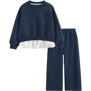 女童套装秋冬2026新款韩版儿童休闲卫裤时髦冬装洋气女孩运动卫衣