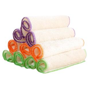 guest竹纤维洗碗巾10条装双层加厚款除油去污柔软防霉不沾油污my