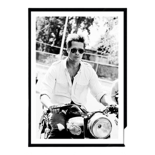 Brad Pitt 布拉德·皮特 欧美明星海报装饰画酒吧男装店复古挂画