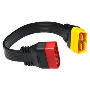 鹿途汽车OBD延长线连接线 通用原厂元征X431道通908检测插头16针