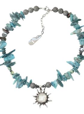 GetEmOn不规则绿松石串珠项链