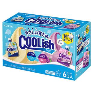 日本进口乐天coolish吸吸冰儿童冰淇淋葡萄冰沙香草巧克力冰激凌