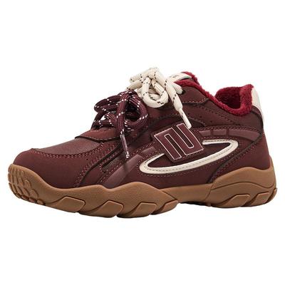 百丽官方正品女童加绒德训鞋