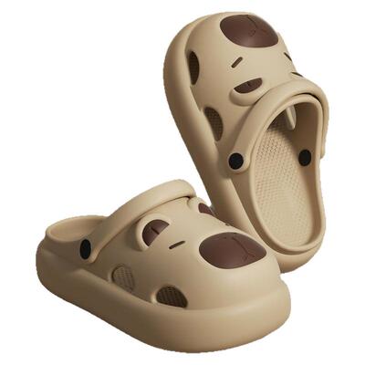 卡皮巴拉儿童洞洞鞋厚底拖鞋