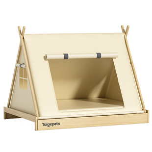 实木猫帐篷猫窝四季通用猫床宠物沙发夏季半封闭式安全感猫咪房子