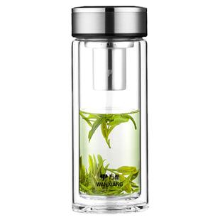 万象双层玻璃杯男士高档礼盒装车载水杯子隔热过滤透明办公泡茶杯