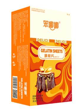 笨娜娜吉利丁片明胶片彩盒1kg