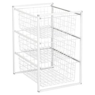 衣柜收纳拉篮抽屉式免打孔多层金属筐储物衣物分层收纳柜抽拉网篮