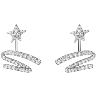 HEFANG何方珠宝星光飘带耳钉耳环耳饰轻奢配饰女新年礼物