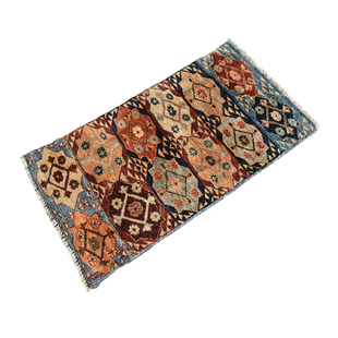 孤品法式民族风阿富汗地毯手工羊毛编织 搭配装饰毯挂毯墙毯