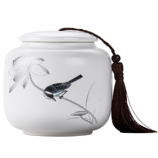 茶叶罐陶瓷大号半斤装储存罐密封罐普洱红茶绿茶茶罐包装