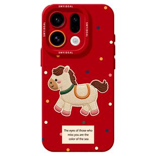 适用oppofindx9手机壳findx9pro新款红色x9pro外壳findx8新年x7格子x6小马x5马年x8s喜庆本命年x8ultra保护套