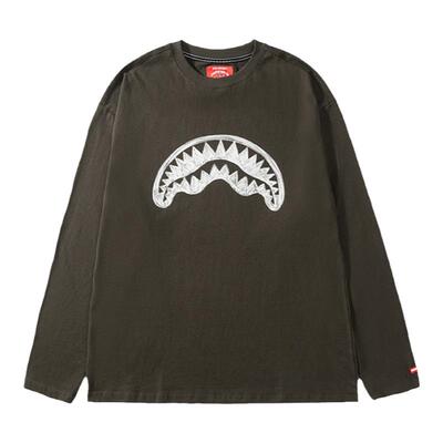 SG鲨鱼嘴印花长袖T恤上衣