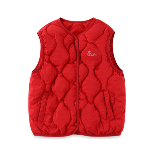 圣宝度伦羽绒马甲鹅绒内胆男女童2025冬款儿童厚款羽绒马甲商场款