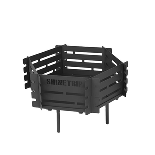 山趣户外烧烤架露营木柴烤火炉冬天取暖炉可折叠木炭篝火盆焚火台