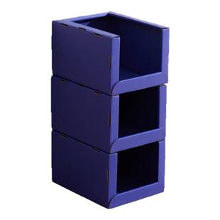 牛皮纸质收纳箱搬家整理箱档案文件装书纸盒折叠零食玩具储物盒子