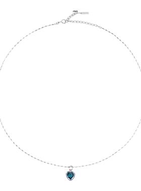 AWE海洋之心彩色爱心S925银项链